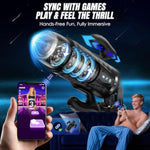 Male Masturbator Sex Toys For Men - Adult Toy 7 Thrusting & Rotating Modes With Handle, Phone Holder, And Suction Base, Automatic Penis Pump App Control Male Stroker, Hands-Free Sex Machine
