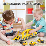 Construction Truck Toys For Boys Girls Age 3 4 5 6 Years Old?Carrier Transport Trucks For Kids 3-4 3-5 Year Old?Christmas Birthday Gift Toddler Toys.