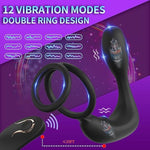 Prostate Massager Anal Vibrator,Anal Sex Toys With Cock Ring,Vibrating Anal Plugs For Men,12Vibrating Modes,Male Prostate Stimulor Toys Suitable For Men Women And Couples