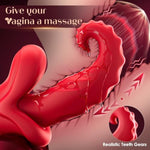 G Spot Vibrator - Thrusting Vibrator Rose Sex Toy With 10 Vibrating & Thrusting & Licking Tongue Toy For Women Sex Toys For Woman Adult Toys For Couples Thrusting Dildo For Female Adult Toy