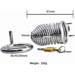 Male Chastity Device Screw Clasp Lightweight Cock Cage Device Premium Metal Silver Locked Cage Sex Toy For Men Removable Base Ring