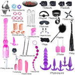41Pcs Sm Bondage Restraint Vibrator Silicone Anal Plug Sex Toys For Butt Plug, Adult Sex Toys Bondage Gear & Accessories For Couples Game, Sm Crops Sex Bondage Bdsm Restraints Kits