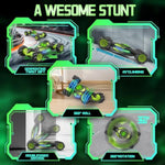 Remote Control Car Hand Controlled Gesture Rc Stunt Car With Lights & Roll Stunt For Kids 6-13 Year Old, 4Wd 2.4Ghz Off-Road 360° Rotation Toy Car Gift For Boys Girls