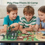 120Pcs Army Men Military Set, Military Soldier Playset Army Men Action Figures, With Vehicles Aircrafts Assault Boats, Christmas Stocking Stuffers For Kids Boys Ages 3+