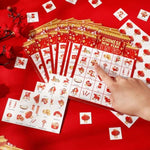 35 Pcs Chinese Lunar New Year Bingo 24 Players Spring Festival Bingo Cards 2026 Year Of The R Games For Family Classroom Activities Holiday Party Favors Supplies(Lantern)