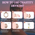 Male Chastity Cage Lightweight Cock Cage Abs+Resin Chastity Device Adult Sex Toys With 4 Different Sizes Rings,Lock For Sissy Men Penis Exercise And Abstinence (Brown)