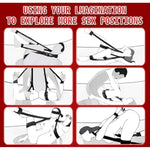 Bdsm Sex Toys Bondage Restraints, Sex Straps Neck To Wrist Thigh Restraint Sex Sling & Ankle Kits With Adjustable Cuffs, Kinky Bed Restraints Set Bdsm Toys For For Couples Sex Pleasure