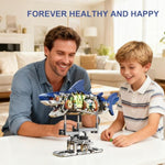 Mechanical Shark Building Set Compatible With Lego, Sea Fish Building Block Toy With Led Light, 687 Pcs Movable Ocean Animal For Kids Adults Crossing Ocean Lover