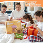 Capybara Plush For Kids 4 5 6 7 8 9 10+ Year Old Birthday Cute Capybara Plush Set With Stuffed Animal/Cup/Notebook/Bag/Pen/ Stickers/Badge/Keychain