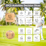 2Pcs Decision Dice: Wooden Activities Dice For Men & Women, Funny Gifts For Adults, Couples, Friends, Family
