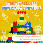 Strictly Briks Building Toy Big Blocks - Compatible with Lego Duplo Set for Toddlers & Kids Creative Play & Learning, 108 Set/Basic Colors