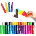 Tempera Paint Sticks Set - 30 Vibrant Colors, Quick Drying, Washable Crayons for Kids and Students