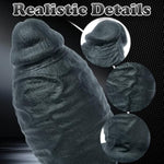 Huge Thick Dildo Adult Toys - 3.2'' Diameter Big Fat Giant Dildo 7.2 Inch Realistic Silicone Suction Cup Soft Real Skin Dildos, G-Spot Girthy Anal Prostate Dildos Sex Toys For Women Gay (Black)