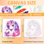 Unicorn Paint by Numbers Kit for Kids, 8x8 inch Art Project