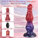 Thrusting Dildo Monster Huge Dildo Vibrator, 9.6" Knot Dildos Adult Sex Toys For Women With Strong Suction Cup, Remote Control Heated Anal G Spot Dildo With 10 Quick Thrusting&10 Vibrating Modes