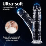 Big Realistic Dildo With Powerful Suction Cups, Soft Lifelike Beginner Sex Toy For Female/Male/Gay, Female (Transparent, Xl)