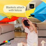 Tote A Fort Original Blanket Fort Building Kit For Kids, 3 Blanket Toteafort Toy, Make A Portable Playhouse, Play Tent Boy And Girl Indoor Outdoor Build Set, Stem Children Toy, Ages 4, 8, 12 +