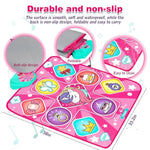 Unicorn Dance Mat, Dance Mixer Rhythm Step Play Mat, Pink Dance Pad With Led Lights, Adjustable Volume, Built-In Music, 5 Game Modes, Xmas B-Day Gifts For 3-12 Years Old Girls Toys