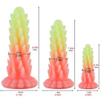 Luminous Spiky Silicone Dildo Adult Sex Toy For For Women, Men, 7.48" Dragon Monster Dildo With Barbs, Powerful Suction Cup, Anal Butt Plug G Spot Prostate Massage, Fantasy Spike - M