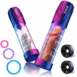Electric Penis Pump Sex Toys For Men - Automatic Vacuum Dick Pump Male Sex Toys Penis Extender With 3 Powerful Sucking And 2 Training Modes And 3 Penis Ring, Adult Toys For Dick Enlarger Erection