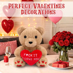 Valentines Teddy Bear Stuffed Animal,Cute Teddy Bear Plush With Red Heart,Soft Hugging Valentines Day Plush Toy Gifts For Girlfriend Boyfriend Women Men