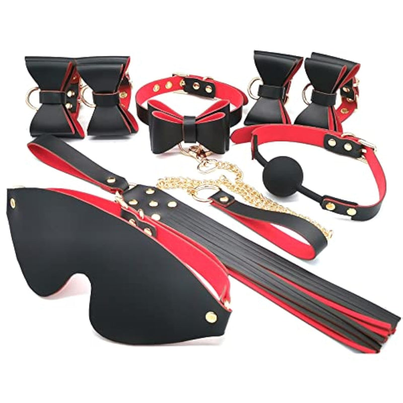 Sex-Restraining-Set For Women Bondage Kit Eye Masks, Handcuffs, Shackles, Collars, Whips, Mouth Plugs For Sex Play Bondage Rope Sex Toys For Couples, Sm Role-Playing Toys