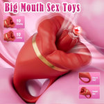 Vibrator Tongue Toy For Women - 3In1 Female Vibrator Rose Sex Toy, Womens Sex Toys Nipple Clitoral Stimulator With 10 Tongue Licking & 10 Vibrating Modes, Adult Toys For Women Couples