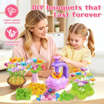 Fabric Flower Bouquet Making Kit for Girls Ages 6-12, DIY Spring Craft Set