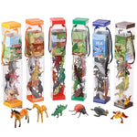 Animal Figures, 72Pcs Realistic Mini Dinosaur Insect Sea Farm Reptile Wild Jungle Animal Toys, Early Educational Toys, Birthday Party Cake Topper Gift For Kids