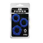 Marcopolo Power Beaded Cock Rings In 3 Sizes - Smooth Stretchy - Great Fit - Enhanced Stamina - Male Enhancement Sex Toy For Men & Couples - 100% Phthalate Free - Blue