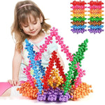 400 Pieces Building Blocks Kids Stem Toys Educational Building Toys Discs Sets Interlocking Solid Plastic For Preschool Kids Boys And Girls Aged 3+, Safe Material Creativity