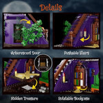Haunted House Horror Building Set, Spooky Mansion Cartoon Movie House Block Toy Compatible With Lego, Gift And Decor Collection Set For Film Fans Boys & Girls Adult(1461 Pcs)