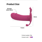 Soft Silicone Butterfly Wearable Vibrator, Rechargeable Panty Vibrator Clitoral Vibrator With 10 Vibration Modes Adult Sex Toy For Women - Purple
