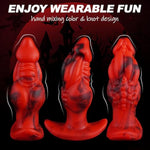 Large Butt Plug Huge Thick Anal Plug Sex Toys For Men, 6.3" Wearable Knot Buttplug Silicone Anal Plugs Stretcher Trainer With Safe T Base, Monster Anal Dildo Vaginal Dialator Adult Toys For Women Men