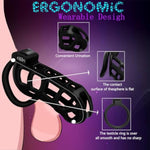 Male Chastity Cage,Large Chastity Device With 4 Sizes Rings For Men Penis Erection Control,Apply To Man Penis Exercise Bondage Gear & Accessories Lightweight Adult Sex Toy.Large Size