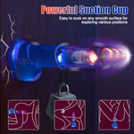 Clear Glowing Dildo Vibrator With Strong Suction Cup, 8 Inch Realistic Gay Sex Toy With 10 Vibrating Modes, Adult Sex Toys For Women With Remote Control, Vibrators For G-Spot, Anal, Vagina