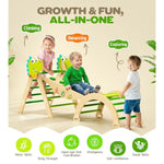 Pikler Triangle Set, 11-In-1 Montessori Climbing Toy For Toddlers, Foldable Wooden Indoor Jungle Gym & Playground Climber For Learning And Motor Skills (18 Months–7 Years)