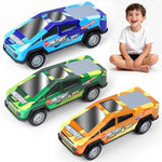 7.1 Inch Monster Truck Kid Toys Set ,Push And Go Friction Power Pull Back Wind Up Race Cars,Military Camouflage 1/32 Model Car 3 Pack, Toddlers 3 4 5 6 7 8 9 For Boys And Girls Party Toy Gift