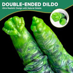 Dual Harmony Double-Ended Dildo- Silicone Horse&Wolfdog Design,Realistic Dual-Sided Dildo With Texture For Men Women,Fantasy Adult Sex Toys For Couples (D301-Lv-F)