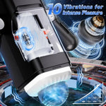 Men's Sex Toy with 10 Vibrating & 8 Thrusting Modes, Heating Function, and Phone Holder for Hands-Free Operation