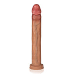 Realistic Anal Dildo, 12.99 Inch Anal Butt Plug Silicone With Suction Cup Base For Hands-Free Play, Flexible Buttplug Toy Lifelike Long Dildo For Depth Play Adult Sex Toys Brown (M)