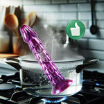 Realistic Monster Dildo Training Set, 3 Sizes Of Purple Fantasy Dragon Dildos (7.3", 8", 9"), Anal Plugs With Strong Suction Cup, Prostate And G-Spot Sex Toys, Suitable For Beginners To Advanced Users