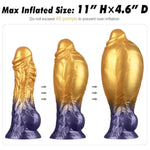 8” Dual Density Inflatable Anal Dildo Silicone Butt Plug Knot Realistic Fantasy Dildo Adjustable Adult Anal Sex Toy Beginner Training Sets With Strong Suction Cup For Women Men Beginners Couples