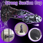 Realistic Monster Dildo - 8.7" Thick Fantasy Dildo With Labia Design For G Spot Stimulation, Huge Prostate Anal Dildo With Strong Suction Cup, Big Dragon Dildo Silicone Adult Sex Toys For Women Men