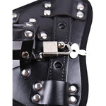 Men'S Chastity Pants Penis Cage Chastity Belt For Man Gay Male, Sexy Faux Leather Chastity Thong With Chastity Lock And Key For Adults Couples Bdsm Sm Sex Bondage Restraint Role Play Fetish Underwear