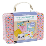 Kids Stationery Design Craft Kit with Animal Notecards, Journal, Stickers & Pencils