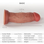 6-Inch Mushroom Guy Dildo for Beginners - Realistic Silicone Adult Toy with Strong Suction Cup