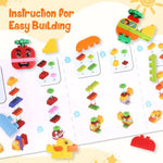 Creative Building Blocks - 116 Pieces Large-Size Blocks, Build Train Animal, Ideal Stem Toy For 3 Year Old Kids