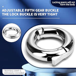 Male Penis Cock Ring Adujustable Size Delay Ring Stainless Steel Penis Ring Heavy Stretcher Adult Sex Toys(40Mm)