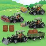 Remote Control Tractor,Kids 2.4Ghz Rc Tractor Set,Toddler Farm Toys With 2 Rc Methods/4 Pack Front Loader/Multi-Grain,Farm Toys Set For Boys Girl(Ages 3+)